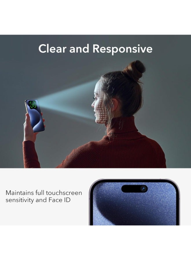 واقي شاشة نانو مضاد للتجسس لـ آيفون 14 (iPhone 14) لحماية الخصوصية (لقافة), حماية قصوى للشاشة من الخدوش والكسر. - Image 3